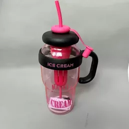  Nagy kapacitású 1200 ml-es műanyag sport vizespalack fogantyúval és szívószállal