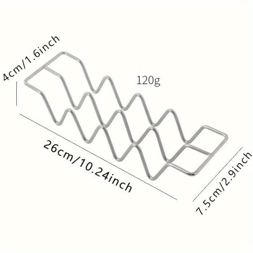 Rozsdamentes acél taco tartó állvány