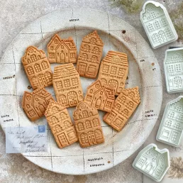   Retro norvég házikó forma karácsonyi és halloweeni sütéshez