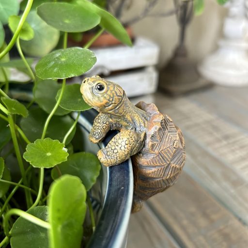 Rusztikus gyanta teknős szobor