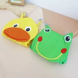   Nagy Kapacitású Béka és Kiskacsa Játék Tároló Táska Tapadókorongokkal