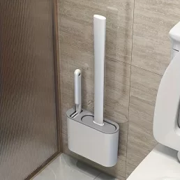 Falra szerelhető szilikon WC-kefe készlet tartóval