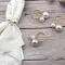 Elegáns 15 darabos Gyöngyös Szalvétagyűrű Készlet