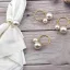 Elegáns 15 darabos Gyöngyös Szalvétagyűrű Készlet