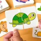   Állat- és gyümölcstema-alapú párosító kirakós kártyák