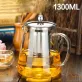 Vastagított üveg teáskanna