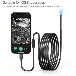   Ipari Endoszkóp Kamera Apple-hez, 5.5mm Objektív, 1080P HD Felbontás