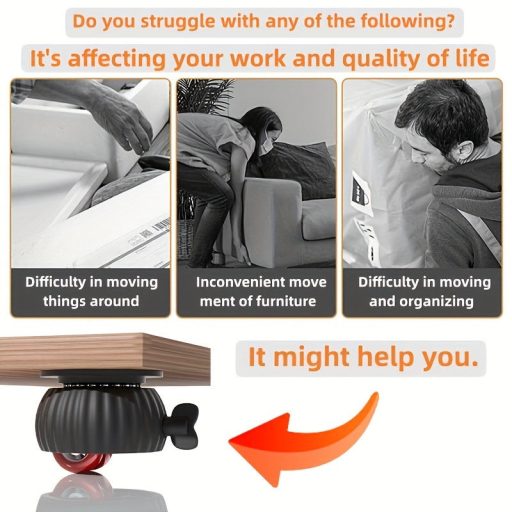 4db Polírozott Fém Forgó Görgők Zárakkal