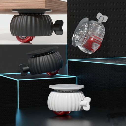 4db Polírozott Fém Forgó Görgők Zárakkal