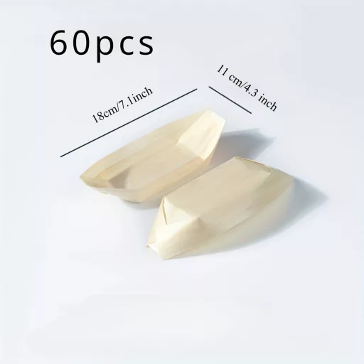 60db Bambusz Csónak tál Előételekhez