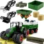 41,91 cm-es 1/24-es méretarányú farm traktor játékkészlet pótkocsival