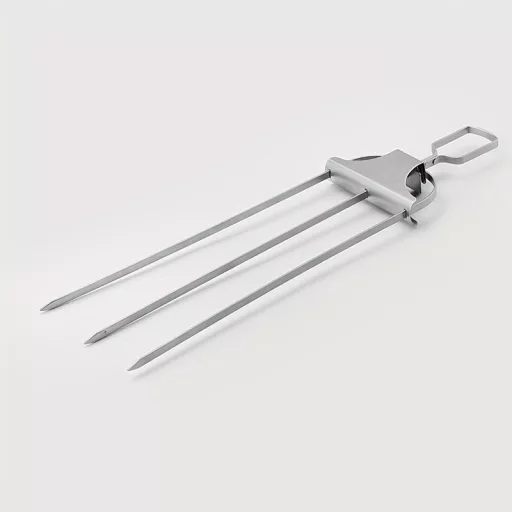 14 hüvelykes rozsdamentes acél BBQ grill nyárs