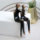   Modern Absztrakt Pár Szobor - Minimalista Gyanta Művészeti Figurák Otthonra