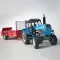 Traktor modell utánfutóval