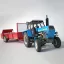 Traktor modell utánfutóval