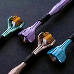 2db Ergonomikus Háromoldalú Puha Sörtéjű Fogkefe