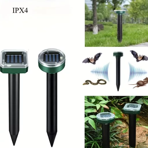 Napenergiával működő készülékek rágcsálók, kígyók, madarak, rovarok és macskák távoltartására kertekben és farmokon.