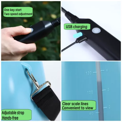 5L USB újratölthető elektromos permetező állítható fúvókával