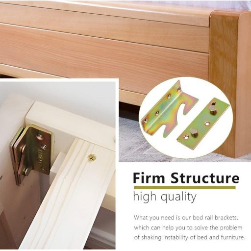 4 darabos nagy teherbírású fém ágyrács tartó konzol csavarokkal