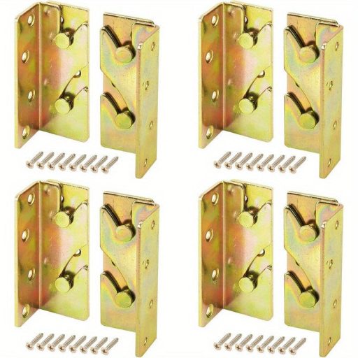 4 darabos nagy teherbírású fém ágyrács tartó konzol csavarokkal