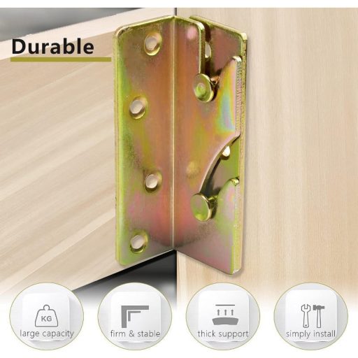 4 darabos nagy teherbírású fém ágyrács tartó konzol csavarokkal