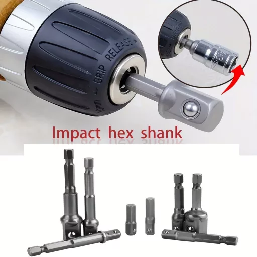 8 darabos ütésálló fúrószár adapter készlet
