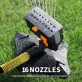  Állítható Mini Turbina Oszcilláló Fúvóka Nagy Alappal - 16 Fúvóka, Széles Tartomány és Áramlásszabályozás, Alkalmas Udvarok és Kertek Öntözésére.