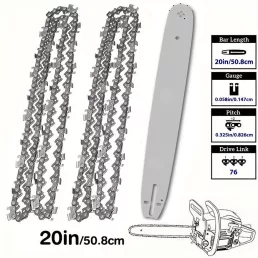 50.8cm-es láncfűrész vezető rúd és lánc készlet