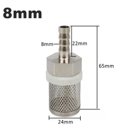   8–20 mm tömlőszűrő – Rozsdamentes acél hálós szűrő, öntözéshez, autómosáshoz, akváriumhoz, vízszivattyú szűréshez.