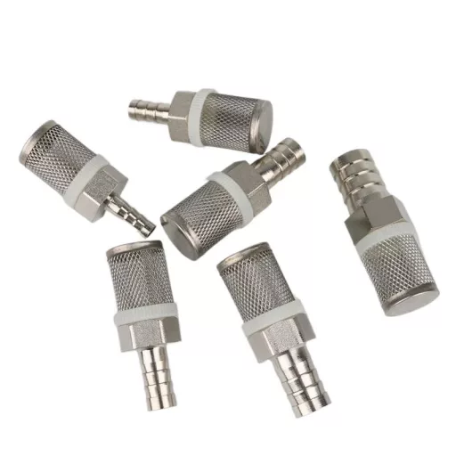 8–20 mm tömlőszűrő – Rozsdamentes acél hálós szűrő, öntözéshez, autómosáshoz, akváriumhoz, vízszivattyú szűréshez.