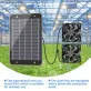   Két ventilátorral ellátott napelemes légáramlás-szabályozó készlet