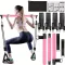 8db Készlet - Pilates Bar Készlet 4 Ellenállási Szalaggal (63.5 KG) 8 részes rózsaszín【63.5 kg】