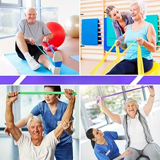3 db jóga ellenállás szalag készlet, TPE elasztikus szalagok 4 ellenállási szinttel, sport gyakorlati felszerelések fitneszhez, jóghoz, pilateshez, erősítő edzéshez
