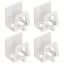 4db Modern Easy Install Öntapadó Fém Trapézúmosó Tároló Állvány fehér - 4 db