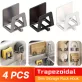   4db Modern Easy Install Öntapadó Fém Trapézúmosó Tároló Állvány fehér - 4 db