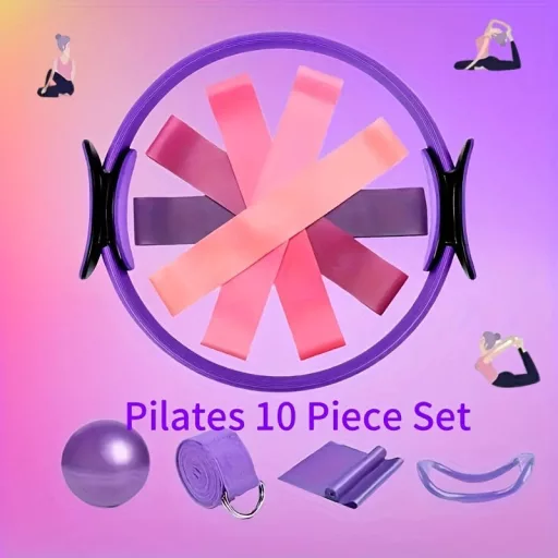 10db Pilates Fitness Készlet Pilates 10 darabos készlet lila