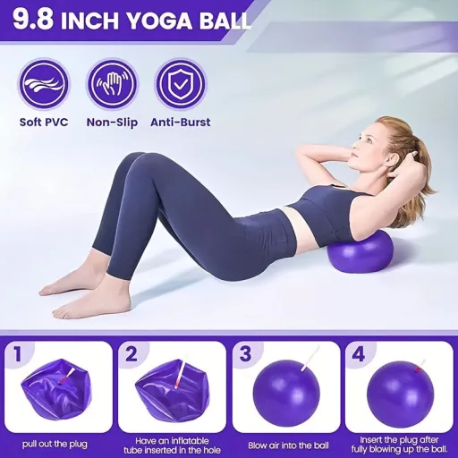 10db Pilates Fitness Készlet Pilates 10 darabos készlet lila