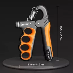   5-100kg Markolat Erősítő Mechanikus Számlálóval, Beállítható Ellenállású Csuklótágító Edző Kézi Fogantyú narancs - 5-100 kg