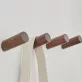   6 db Fa Akasztó Készlet: Diófa Kabátakasztók, Juharfa Kulcstartók 3cm*10cm - 6 bükkfa horog + 6 csavar