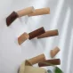   6 db Fa Akasztó Készlet: Diófa Kabátakasztók, Juharfa Kulcstartók 3cm*10cm - 6 bükkfa horog + 6 csavar
