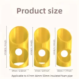   3 darabos habcsővágó készlet - Sokoldalú szigetelőeszközök lakossági, ipari és kereskedelmi használatra, 41mm, 46mm, 53mm-es csövekhez illeszkedik Sárga