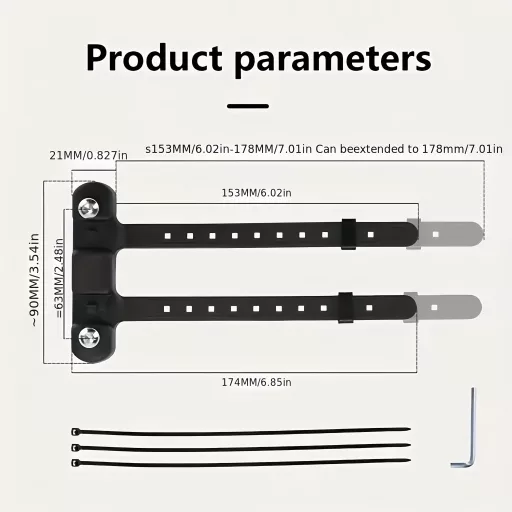 1 db Fúrásmentes Kerékpár Vizespalack Tartó Adapter - Rozsdamentes Acél, Univerzális Kiegészítő Hegyi és Országúti Kerékpárokhoz, Biztos Rögzítés Hidratációs Rendszerhez Fekete