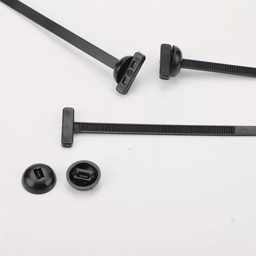 25/50/100db Nagy teherbírású, önzáró nejlon kábelkötők Fekete 100 darab