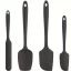 4 db-os szilikon spatulaszett, hőálló 600°F-ig, tartós gumi konyhai eszközök tapadásmentes edényekhez, varrat nélküli kialakítás, piros, 4 méret Szilikon Spatula Fekete 4 darabos készlet