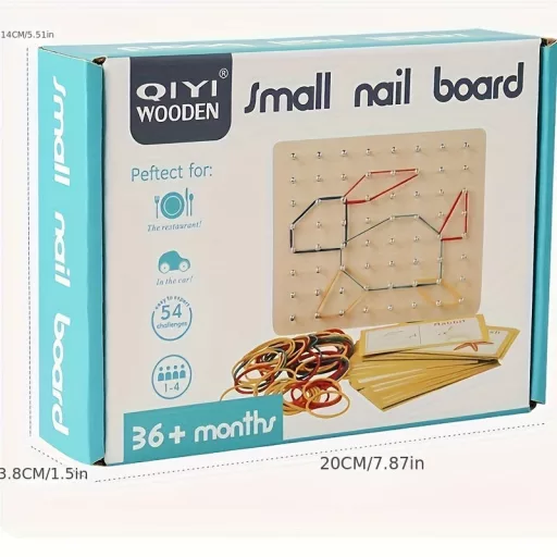 Oktató fa Geoboard gumi szalagokkal