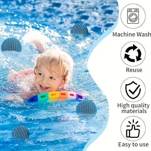 2 db Újrahasználható jakuzzi vagy medence szennyeződés-elnyelő golyók