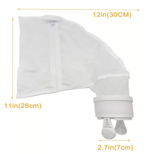 Medence Tisztító Univerzális Csomag Cipzárral a Polaris 280 Medence Tisztítóhoz, Tartós Nylon Hálótasakok Rögzített Pánttal (2db)
