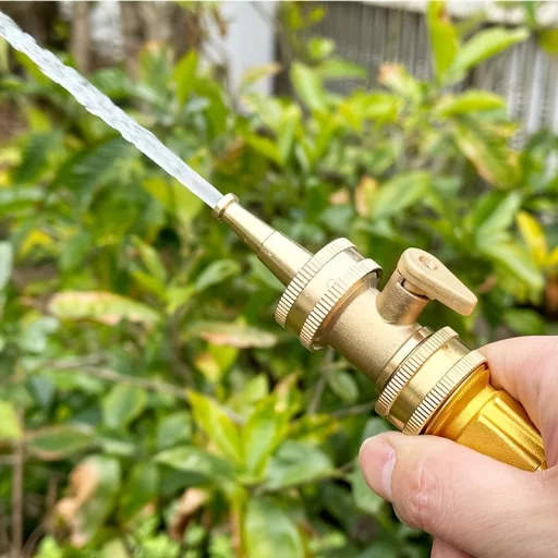 5 cm-es nagynyomású víztömlő fúvóka réz zárószeleppel, 3/4" menettel, 2db-os készlet