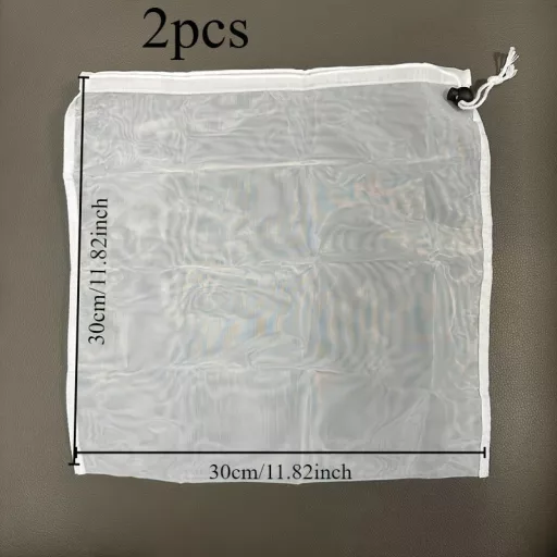 Nylon szűrőháló IBC hordókhoz – 5 db-os készlet, 30×30 cm, esővízgyűjtéshez és víztartály szűréshez