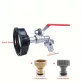   IBC víztartály adapter szórófejjel – 1/2” és 3/4” tömlőcsatlakozóval